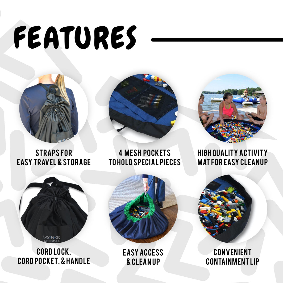 Play Mat Storage Bag for Easy Cleanup LIFESTYLE (44